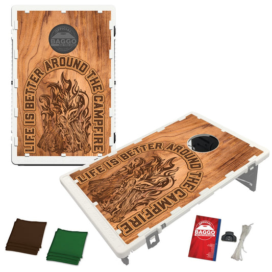 Baggo Around the Campfire Baggo Bean Bag Toss Portable 2x3 Cornhole Game