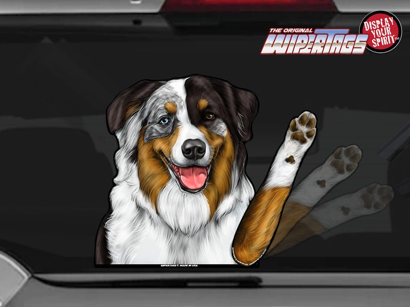 Australian Shepherd Waving Dog WiperTags - Angler's Pro Tackle & Outdoors