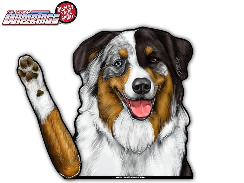 Australian Shepherd Waving Dog WiperTags - Angler's Pro Tackle & Outdoors