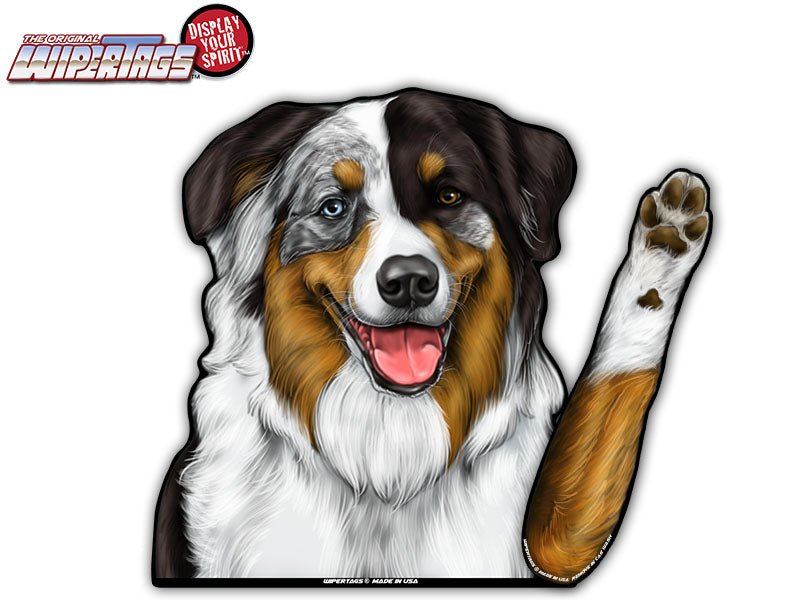 Australian Shepherd Waving Dog WiperTags - Angler's Pro Tackle & Outdoors