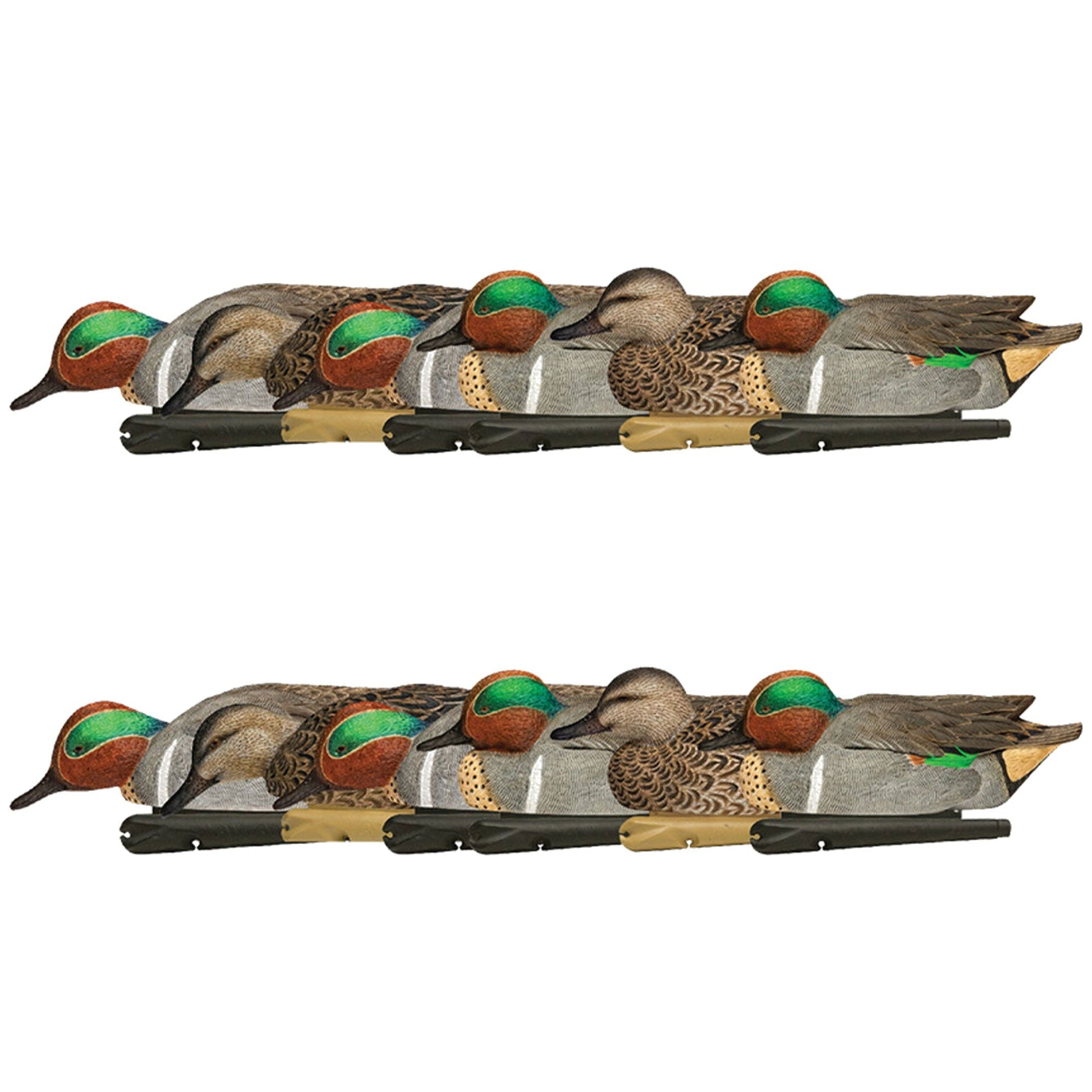 Avian X Topflight Green - Winged Teal Duck, Floating Decoys, Set of 12, Multicolor - Angler's Pro Tackle & Outdoors