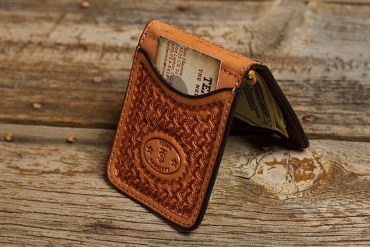 Texas Saddlery Saddle Tan Spider Money Clip