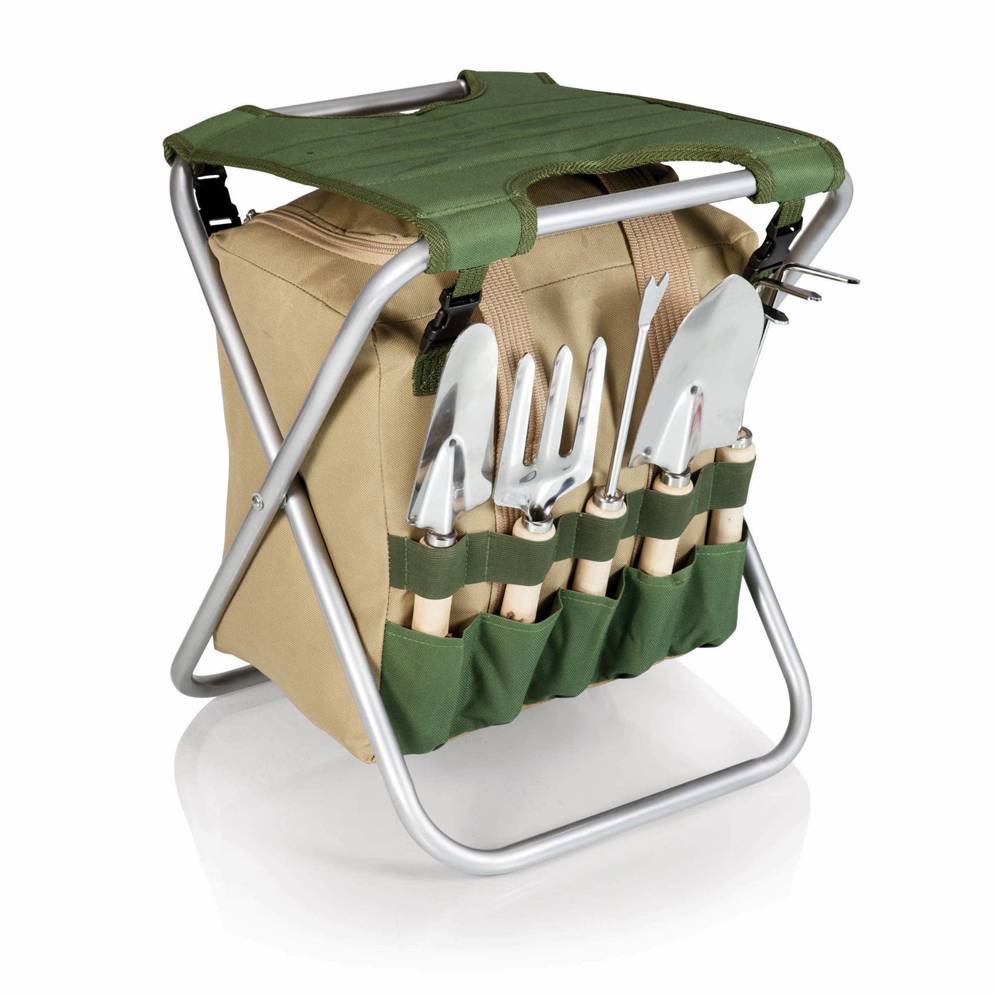 Picnic Time Gardener Folding Seat with Tools