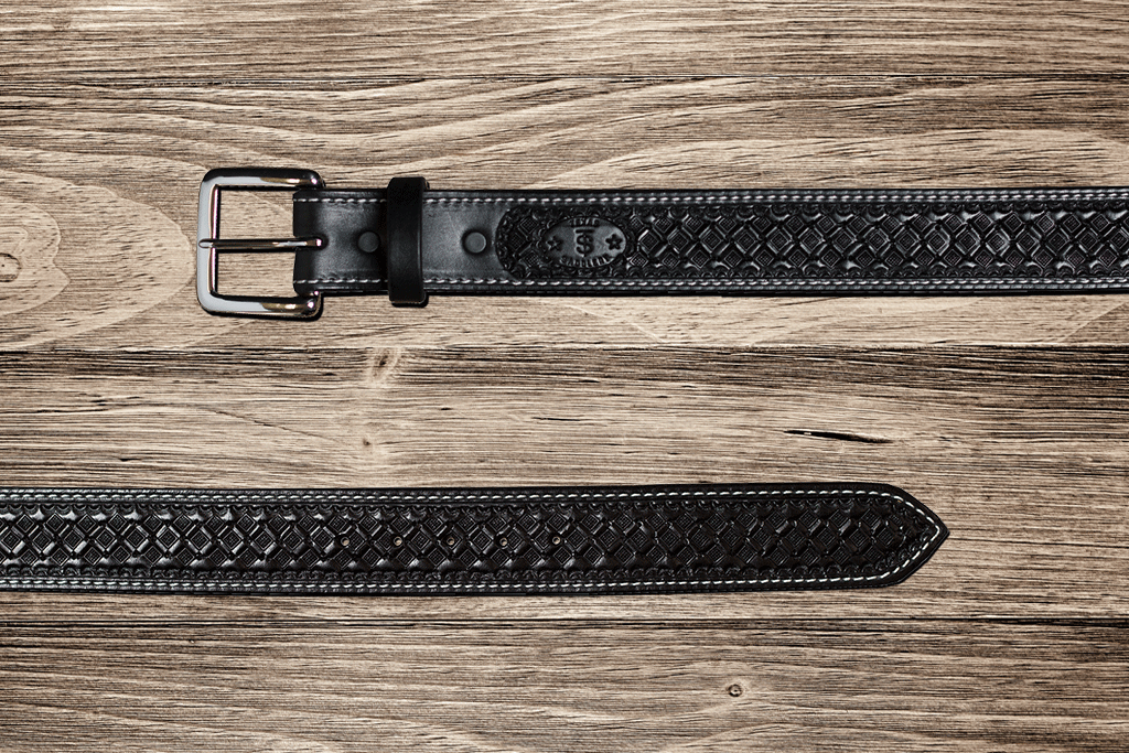 Texas Saddlery Black Waffle Belt