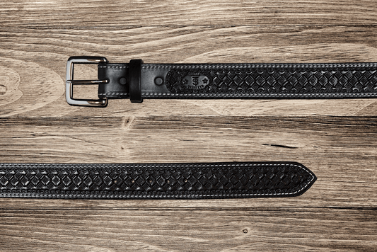 Texas Saddlery Black Waffle Belt