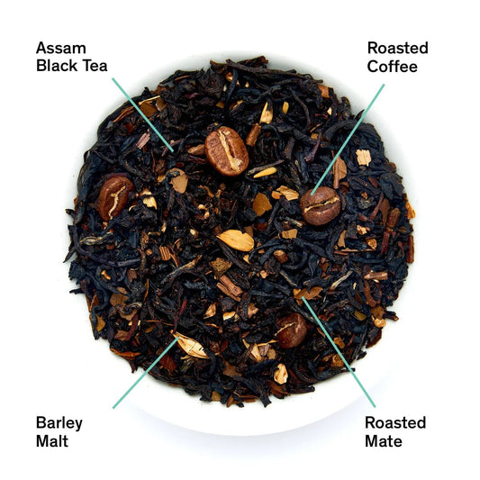 August Uncommon Tea Jet Black - Roasty Coffee Black Tea - 15 Tea Bags