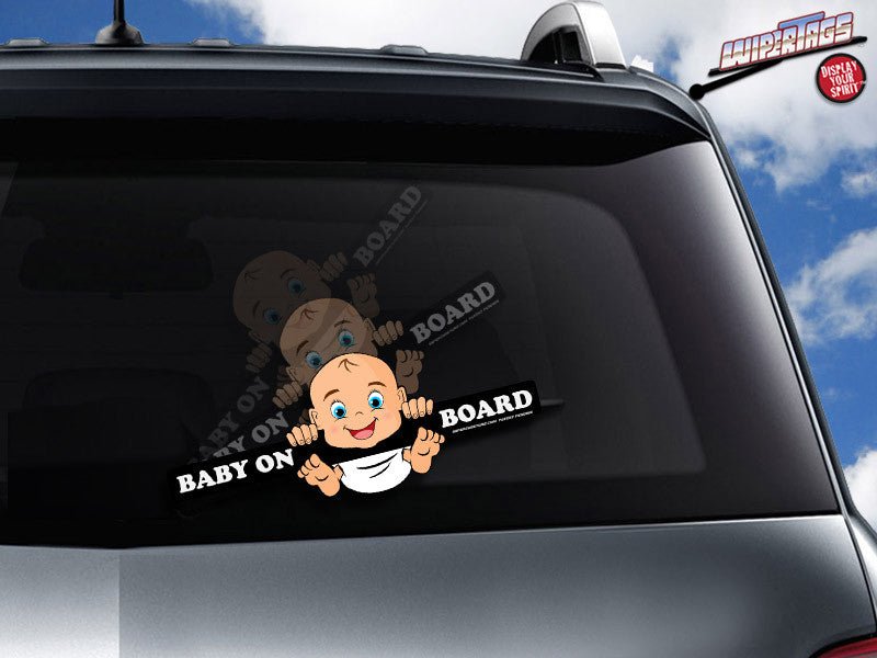 Baby on Board WiperTags (3 Skin Tones) - Angler's Pro Tackle & Outdoors