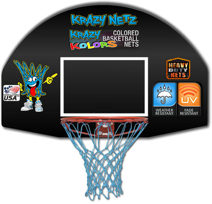 Krazy Netz Heavy Duty Powder Baby Blue Basketball Rim Net