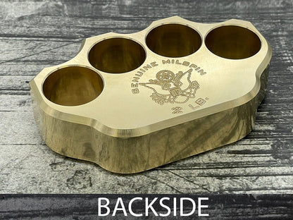Milspin 2LB Brass Knuckle USA Flag Paperweight