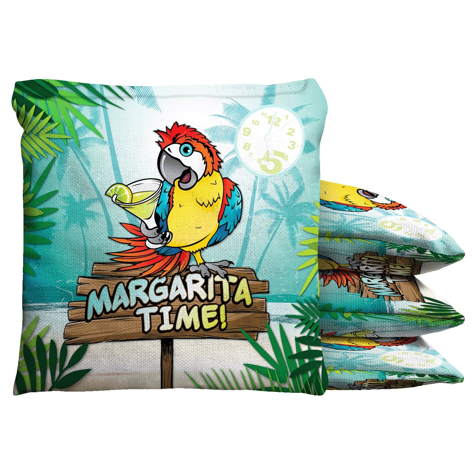 Baggo Margarita Time Parrot Cornhole Bean Bag Toss Bags (set of 8) - Angler's Pro Tackle & Outdoors