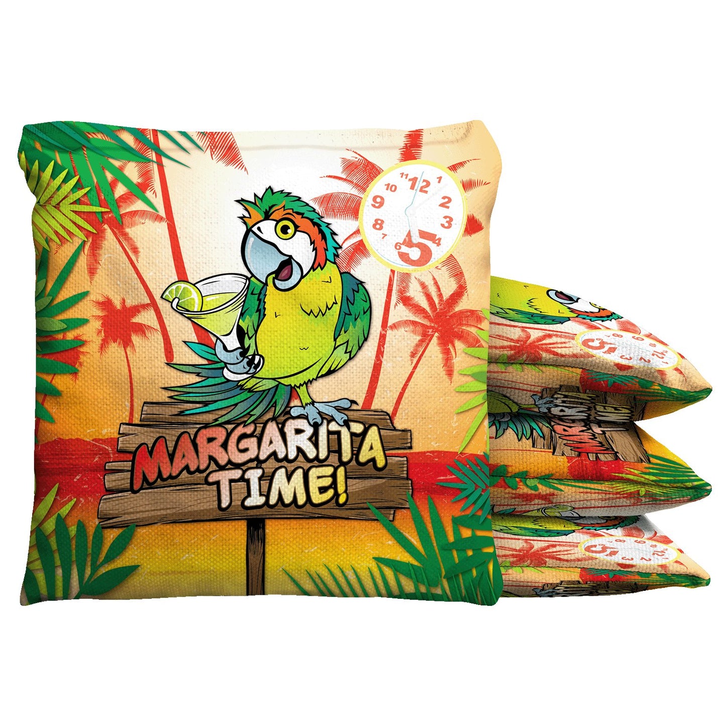 Baggo Margarita Time Parrot Cornhole Bean Bag Toss Bags (set of 8) - Angler's Pro Tackle & Outdoors