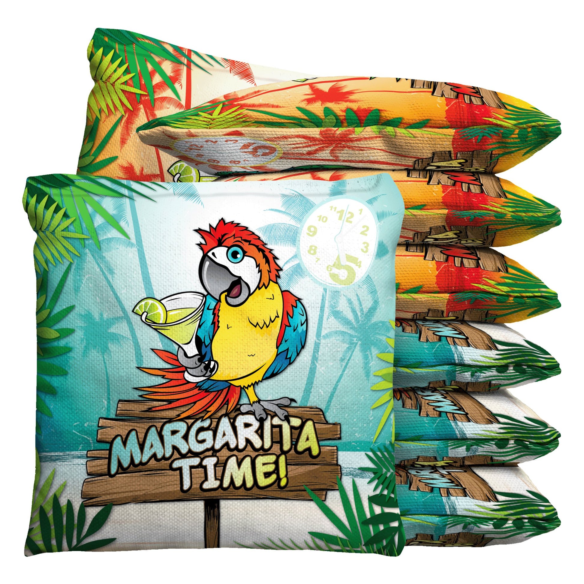 Baggo Margarita Time Parrot Cornhole Bean Bag Toss Bags (set of 8) - Angler's Pro Tackle & Outdoors