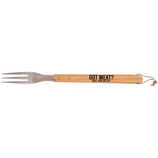 Grill Your Ass Off Barbecue Fork 16 1/4" Bamboo