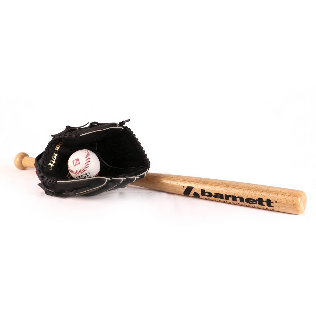 Barnett BGBW - 03 Wooden baseball kit for juniors (BB - W 25, JL - 110, BS - 1) - Angler's Pro Tackle & Outdoors