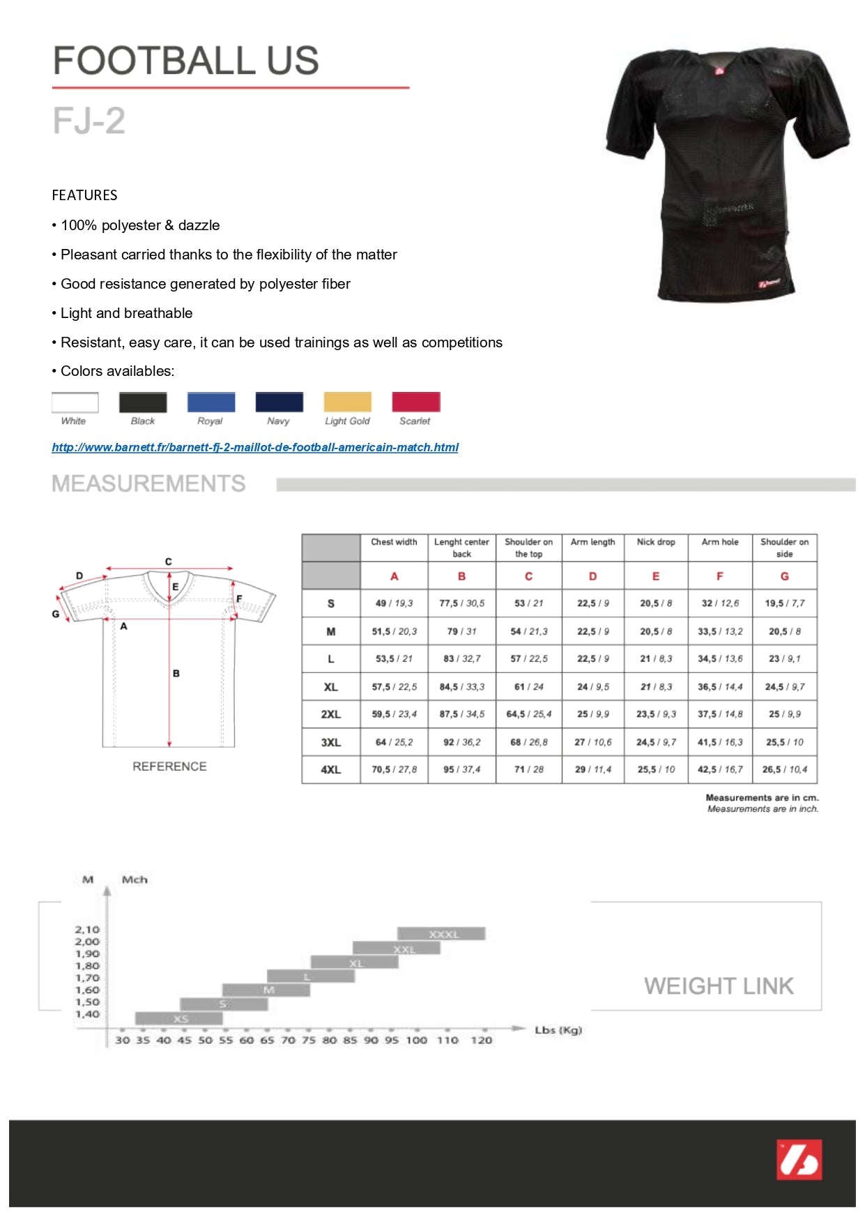 Barnett FJ - 2 Football Jersey, Match - Angler's Pro Tackle & Outdoors