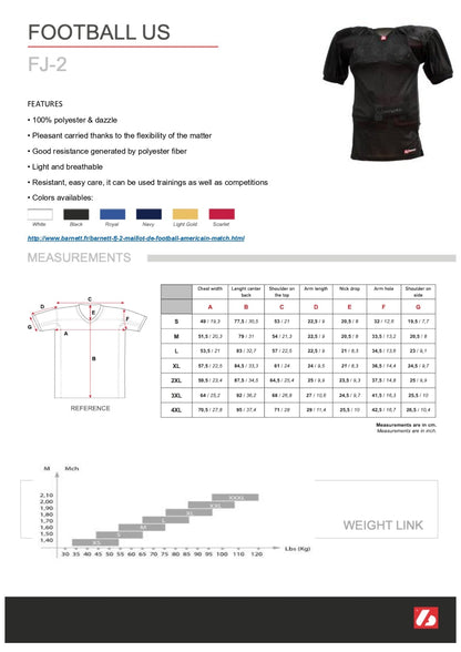 Barnett FJ - 2 Football Jersey, Match - Angler's Pro Tackle & Outdoors