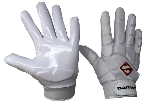 Barnett FKG - 03 High level linebacker football gloves, LB,RB,TE, White - Angler's Pro Tackle & Outdoors