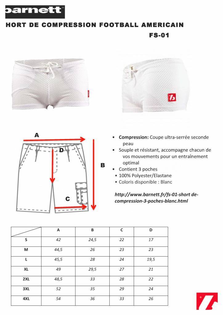 Barnett FS - 01 Football compressive shorts, 3 slots, white - Angler's Pro Tackle & Outdoors