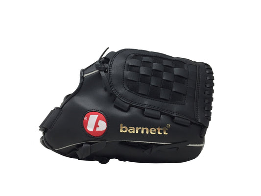 Barnett JL - 120 INITIATION BASEBALL GLOVE PU OUTFIELD 12, BLACK - Angler's Pro Tackle & Outdoors