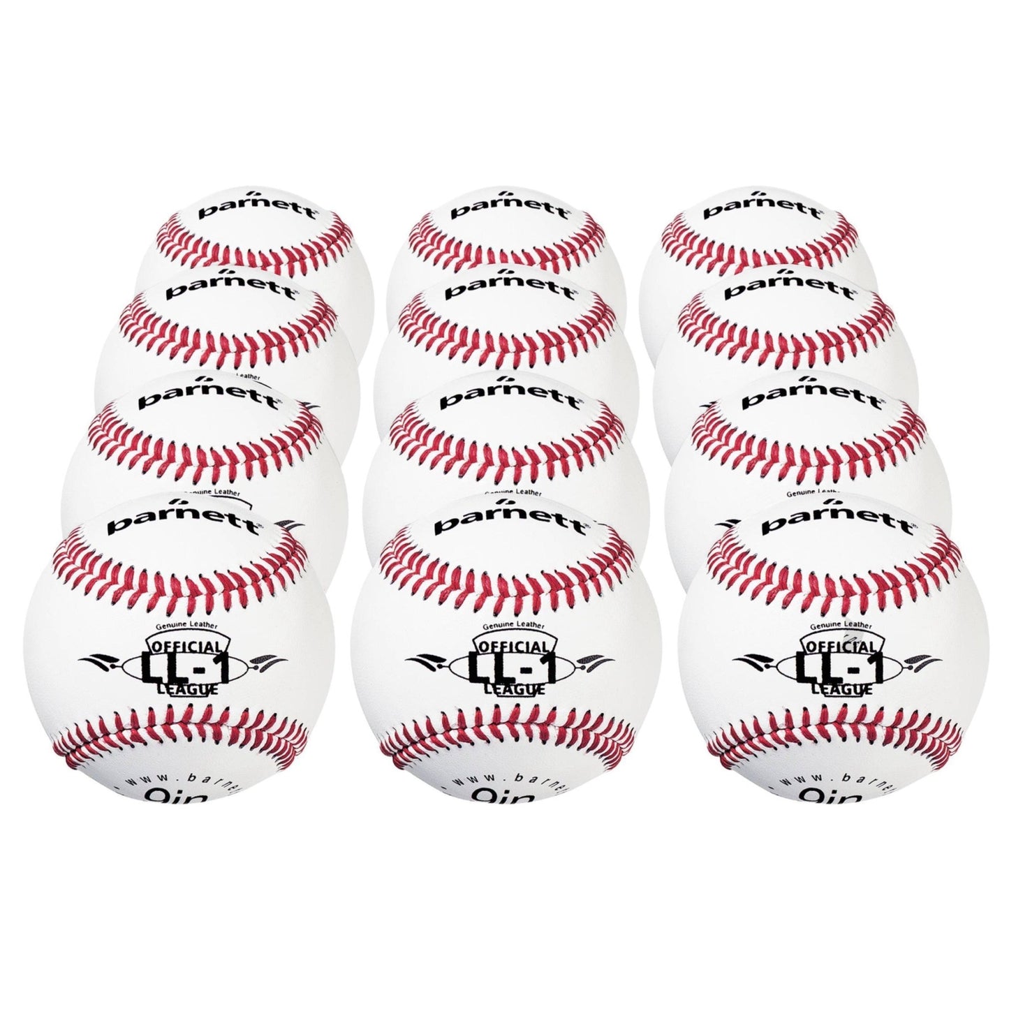 Barnett LL - 1 Match and practice baseballs, Size 9", White, 1 dozen - Angler's Pro Tackle & Outdoors