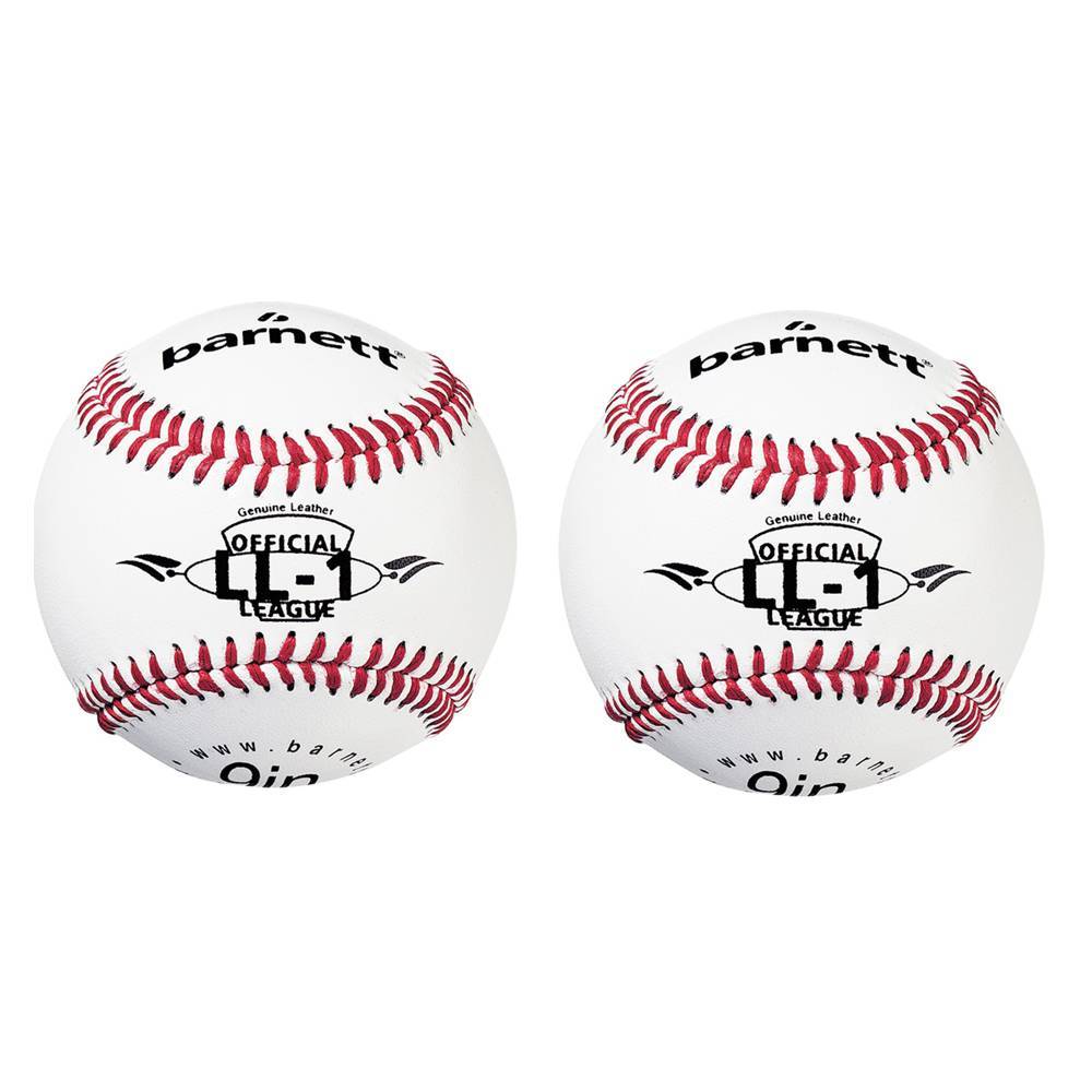 Barnett LL - 1 Match and practice baseballs, Size 9", White, 2 pieces - Angler's Pro Tackle & Outdoors