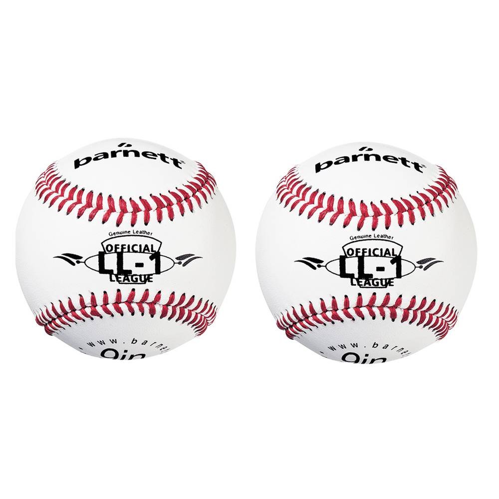 Barnett LL - 1 Match and practice baseballs, Size 9", White, 2 pieces - Angler's Pro Tackle & Outdoors
