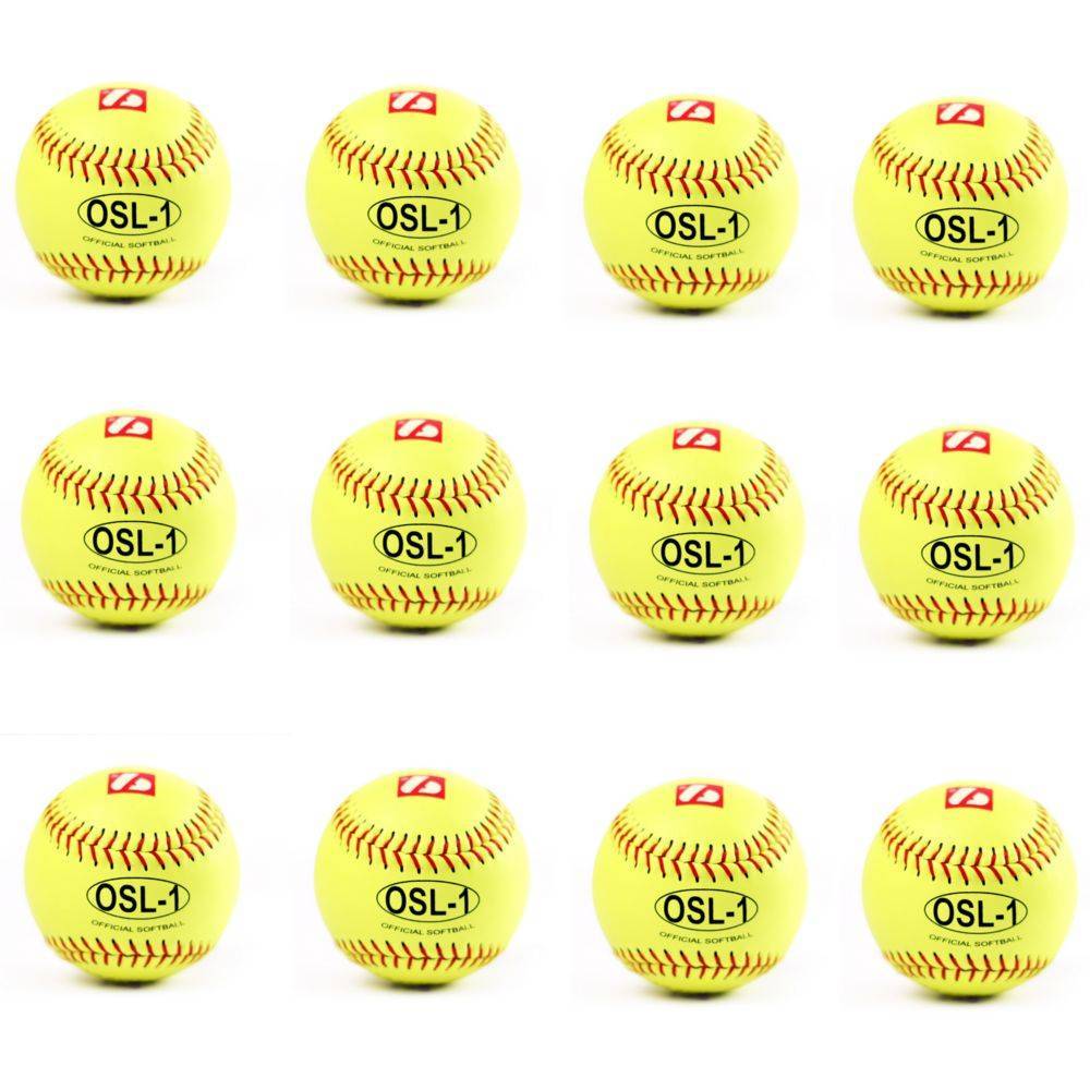 Barnett OSL - 1 High competition softball, size 12", yellow, 1 dozen - Angler's Pro Tackle & Outdoors