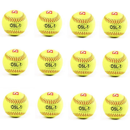 Barnett OSL - 1 High competition softball, size 12", yellow, 1 dozen - Angler's Pro Tackle & Outdoors