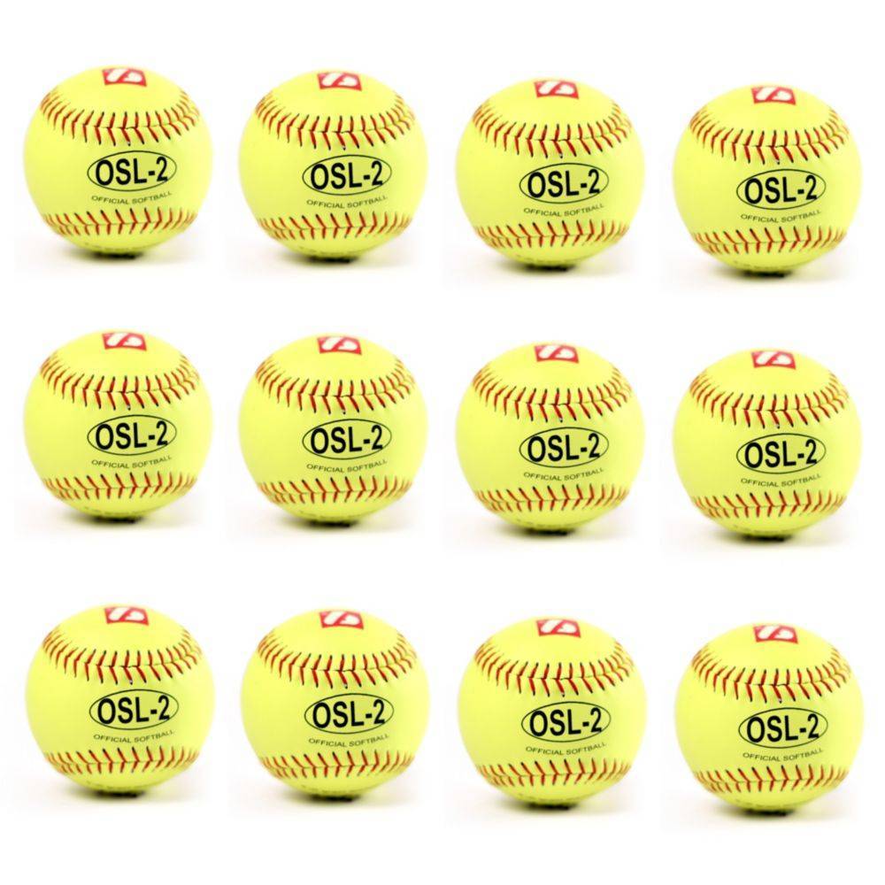 Barnett OSL - 2 Competition softball, size 12", yellow, 1 dozen - Angler's Pro Tackle & Outdoors