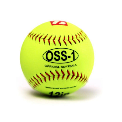 Barnett OSS - 1 Practice softball ball, size 12", yellow, 2 pieces - Angler's Pro Tackle & Outdoors