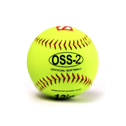 Barnett OSS - 2 Practice softball ball, soft touch, size 12", white, 1 dozen - Angler's Pro Tackle & Outdoors