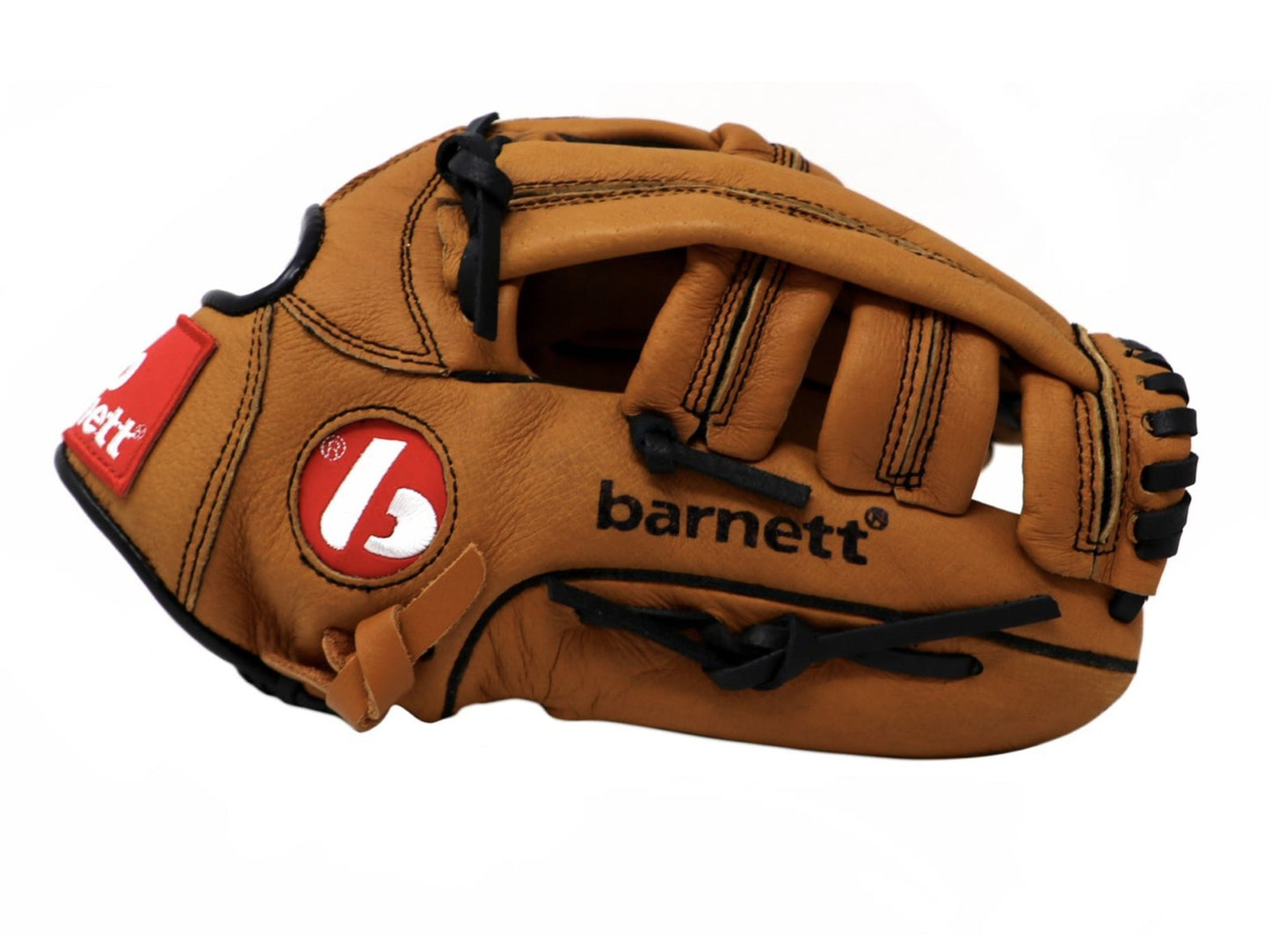 Barnett SL - 130 Leather baseball glove, outfield, size 13, Brown - Angler's Pro Tackle & Outdoors