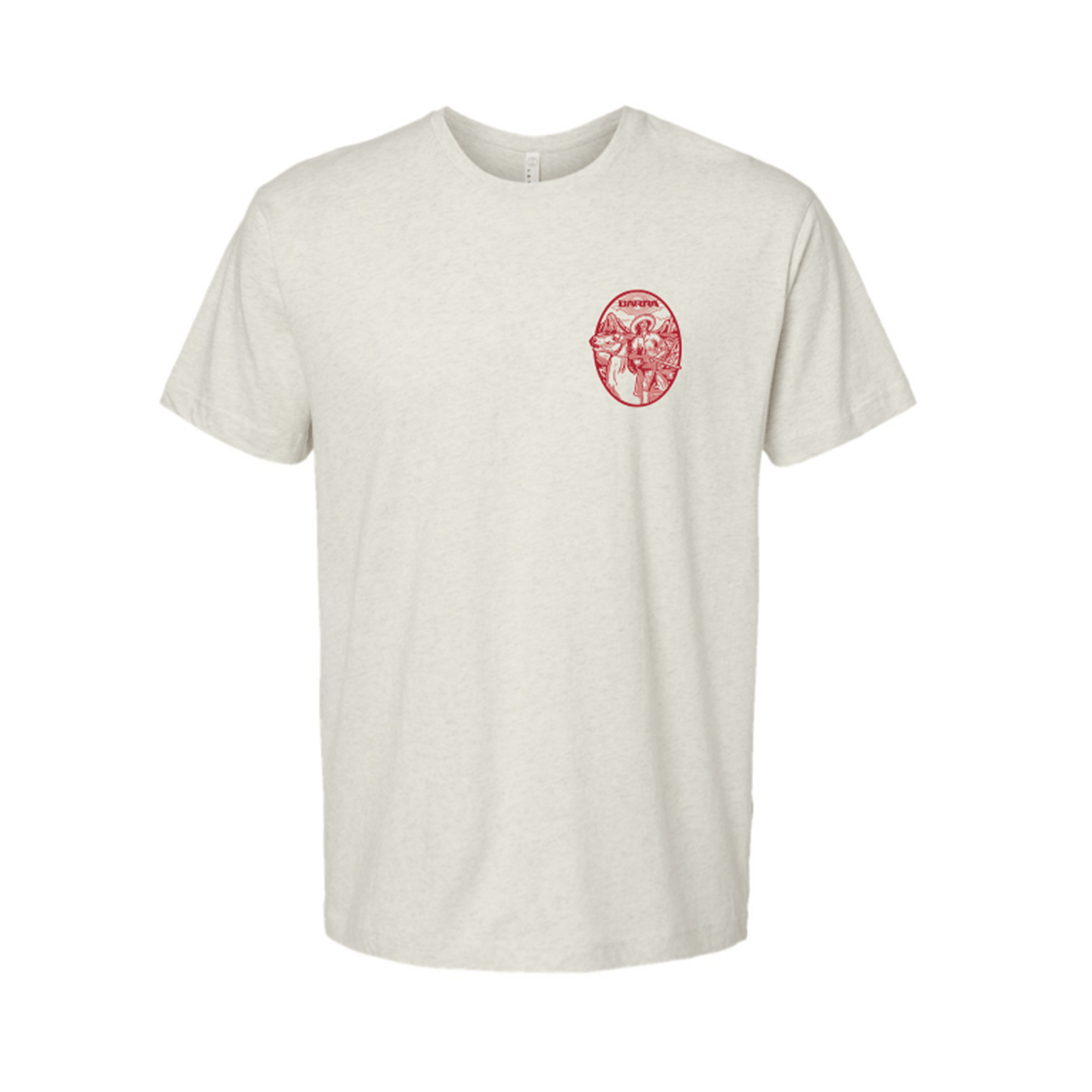 Barra Airguns Cowboy Men's T-Shirt - Red & Natural Heather - Angler's Pro Tackle & Outdoors
