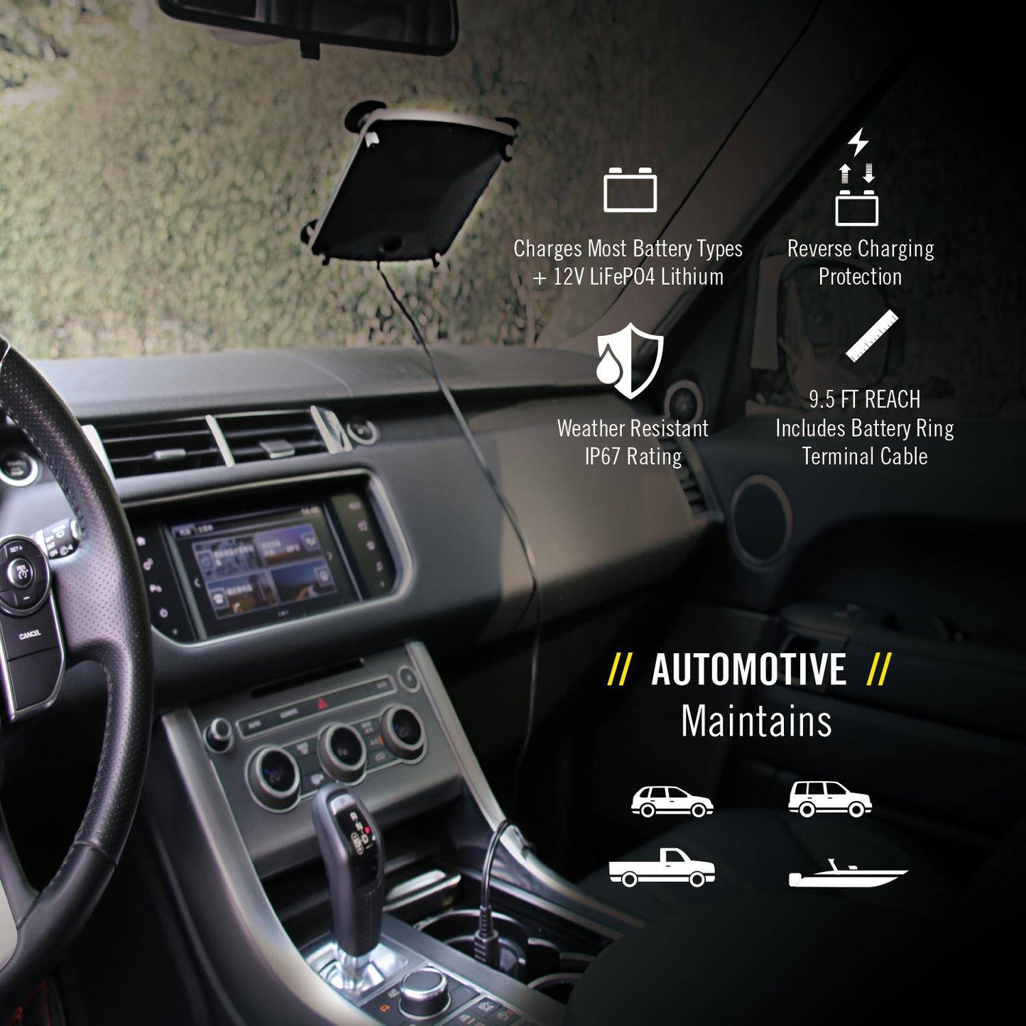 Battery Tender® 5 Watt Solar 12V Battery Charger with Handlebar Mount