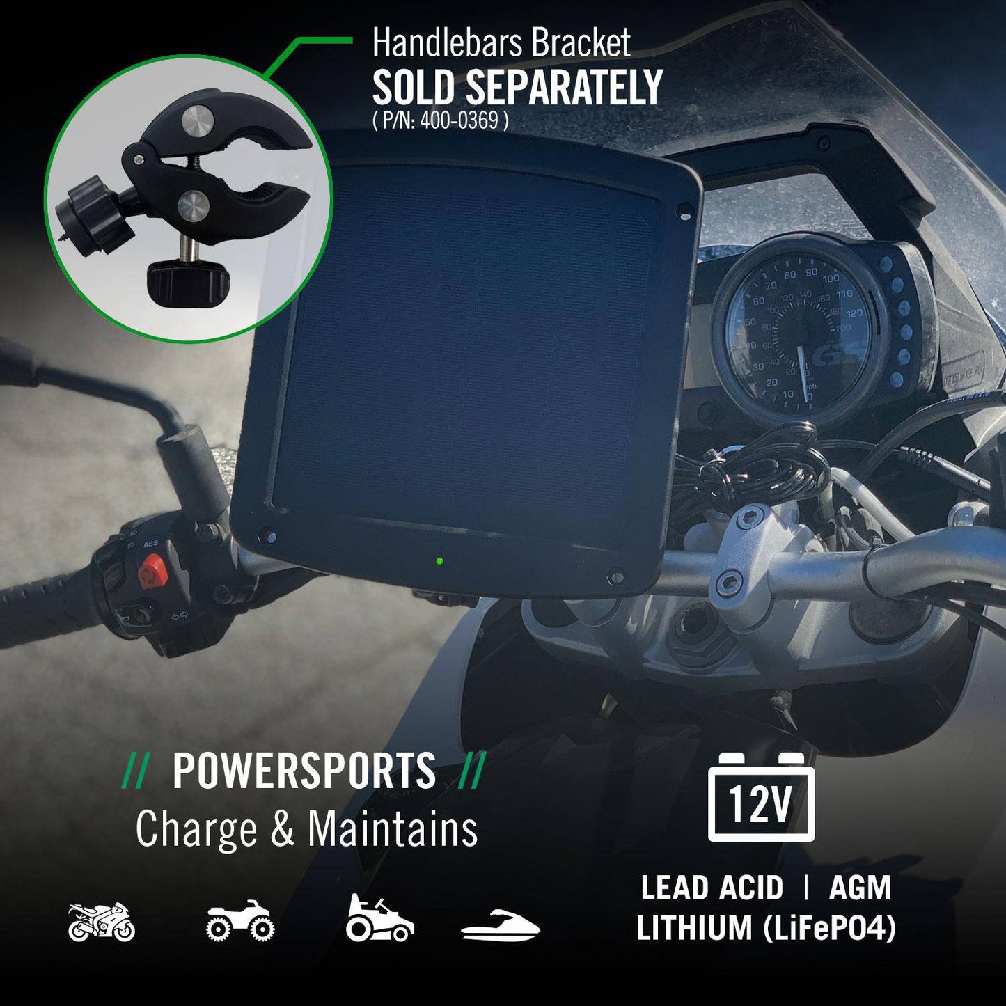 Battery Tender® 5 Watt Solar 12V Battery Charger with Windshield Mount