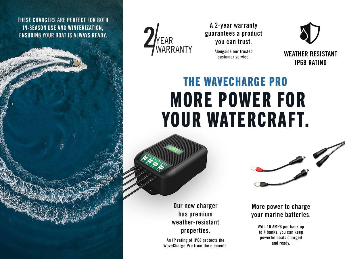 Battery Tender® WaveCharge Pro 2-Bank 12V,  20 AMP Battery Charger