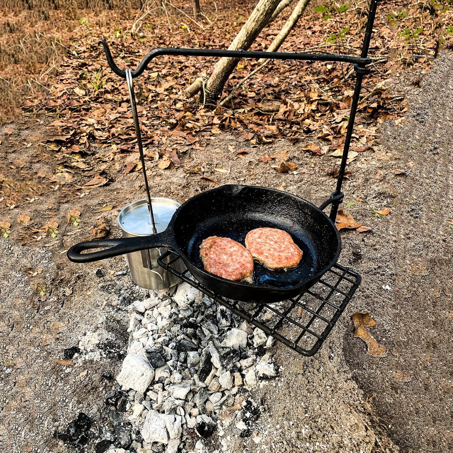 BattlBox Bushcraft Swivel Grill Set w/ Waxed Canvas Carrying Case - Angler's Pro Tackle & Outdoors