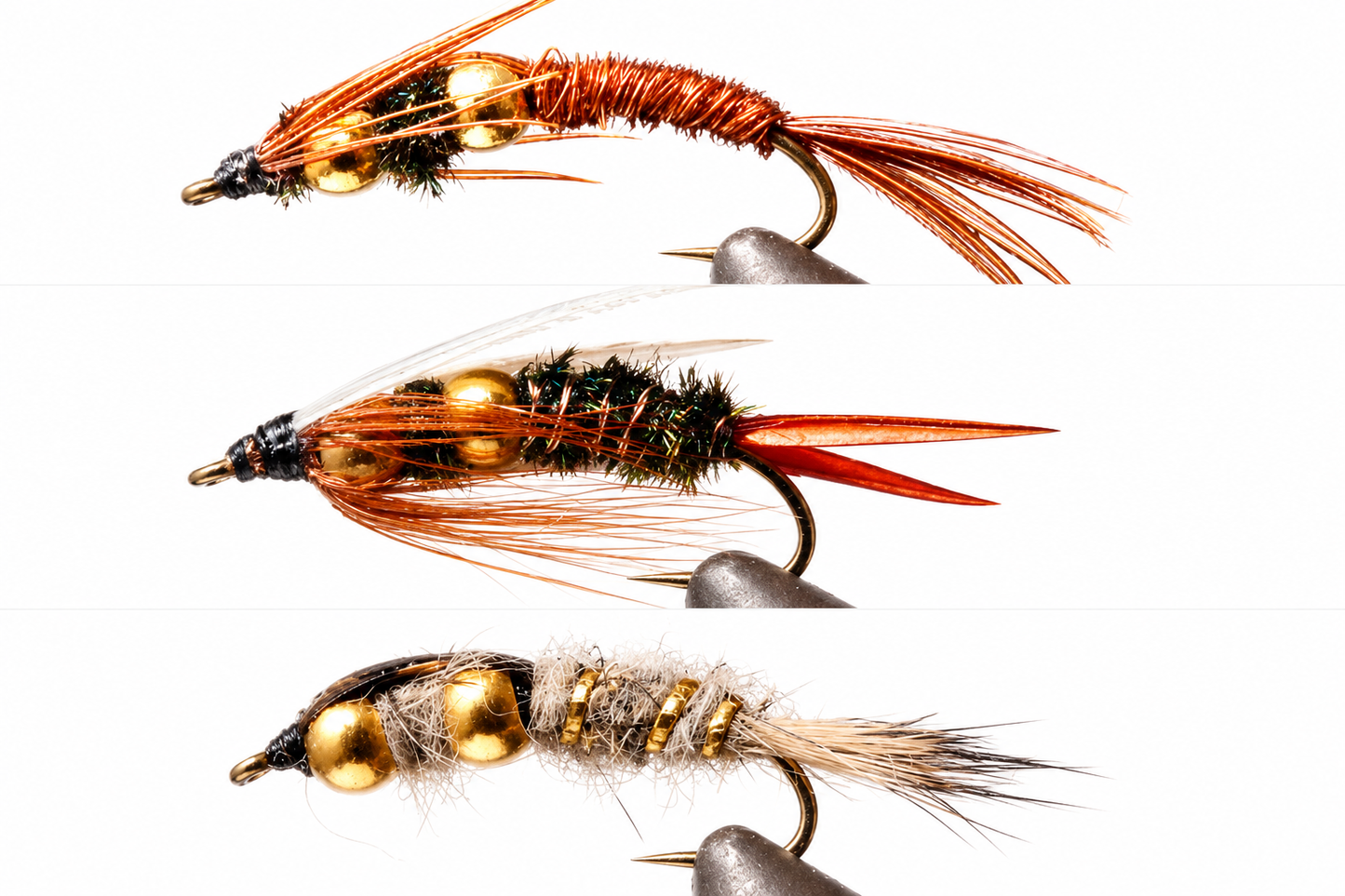 Stone Creek Double Bead - Pheasant Tail / Prince / Gold Rib Hare's Ear