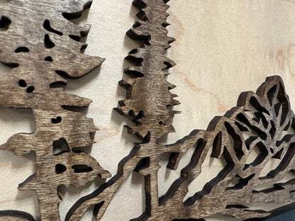 Bellewood Designs - Secure Gun Cabinet with Deer Scene