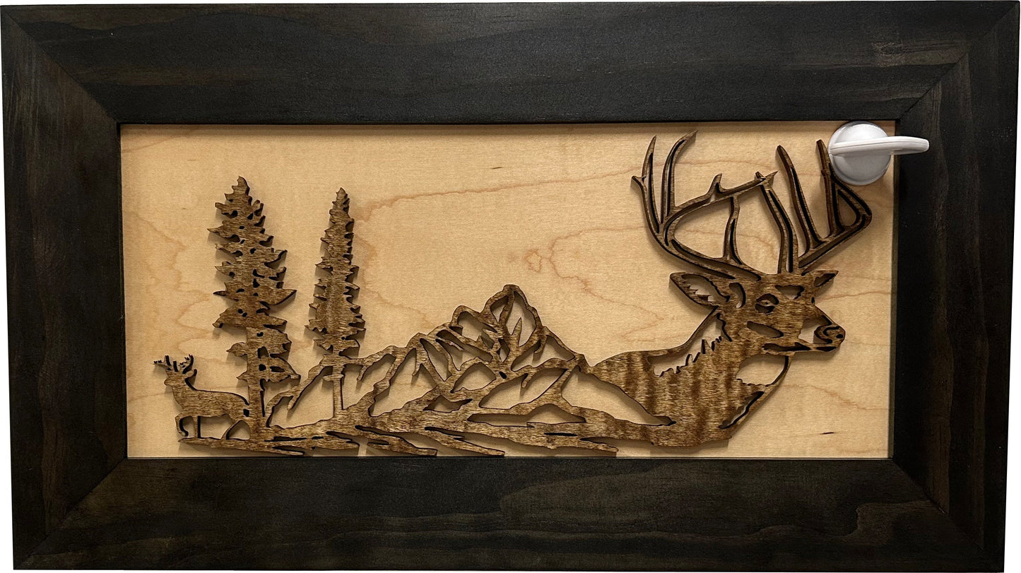 Bellewood Designs - Secure Gun Cabinet with Deer Scene