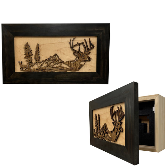 Bellewood Designs - Secure Gun Cabinet with Deer Scene