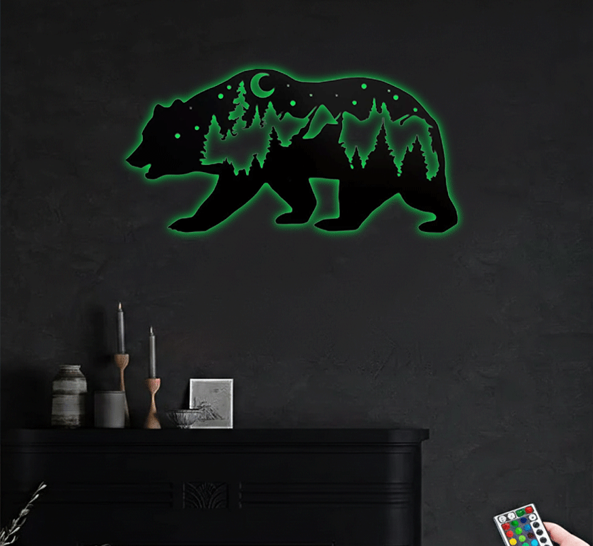 MetalPlex - Bear - Metal Wall Art