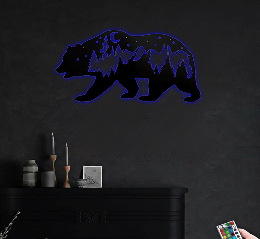 MetalPlex - Bear - Metal Wall Art