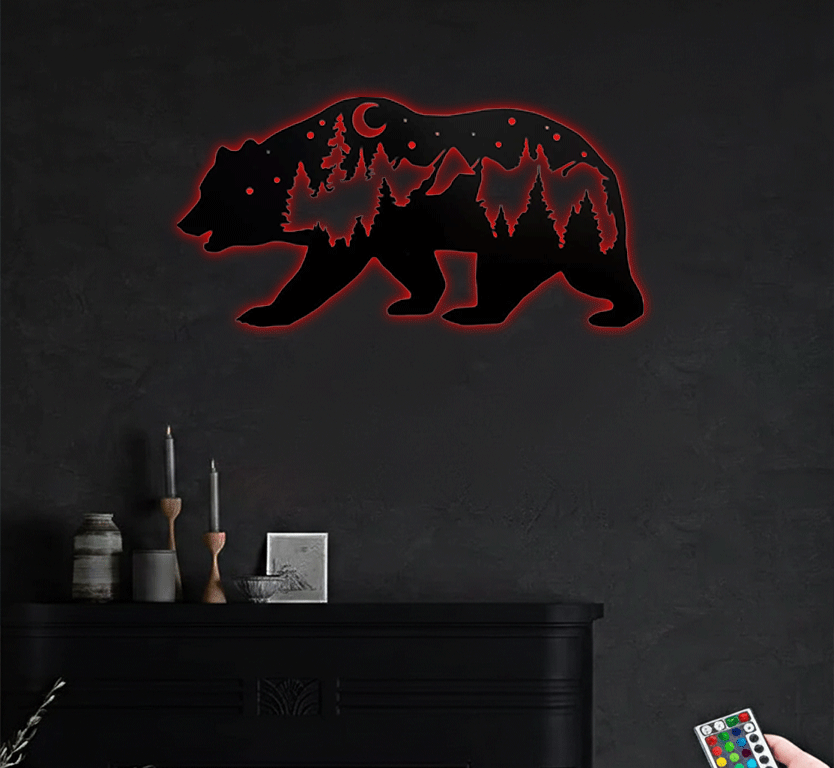 MetalPlex - Bear - Metal Wall Art