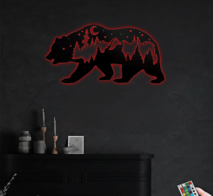 MetalPlex - Bear - Metal Wall Art