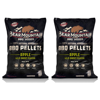 Bear Mountain BBQ All Natural Hardwood Apple Smoker Pellets, 40 Pounds (2 Pack) - Angler's Pro Tackle & Outdoors