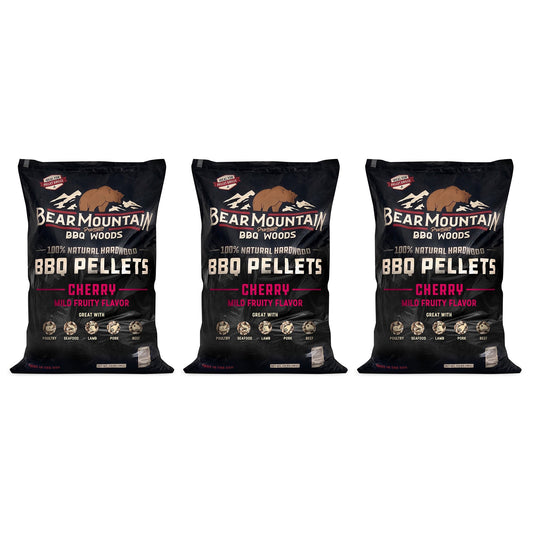 Bear Mountain BBQ All Natural Hardwood Cherry Smoker Pellets, 20 lbs (3 Pack) - Angler's Pro Tackle & Outdoors