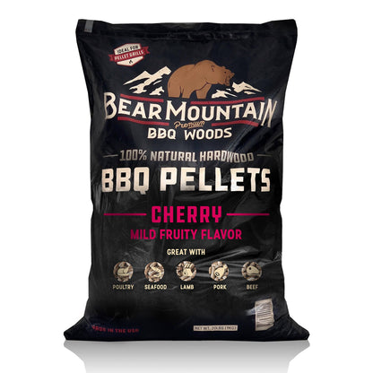 Bear Mountain BBQ All Natural Hardwood Cherry Smoker Pellets, 40 Pounds (2 Pack) - Angler's Pro Tackle & Outdoors