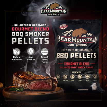 Bear Mountain BBQ All - Natural Hardwood Gourmet Blend Smoker Pellets, 20 Pounds - Angler's Pro Tackle & Outdoors