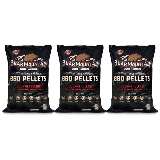 Bear Mountain BBQ All - Natural Hardwood Gourmet Smoker Pellets, 40 lbs (3 Pack) - Angler's Pro Tackle & Outdoors